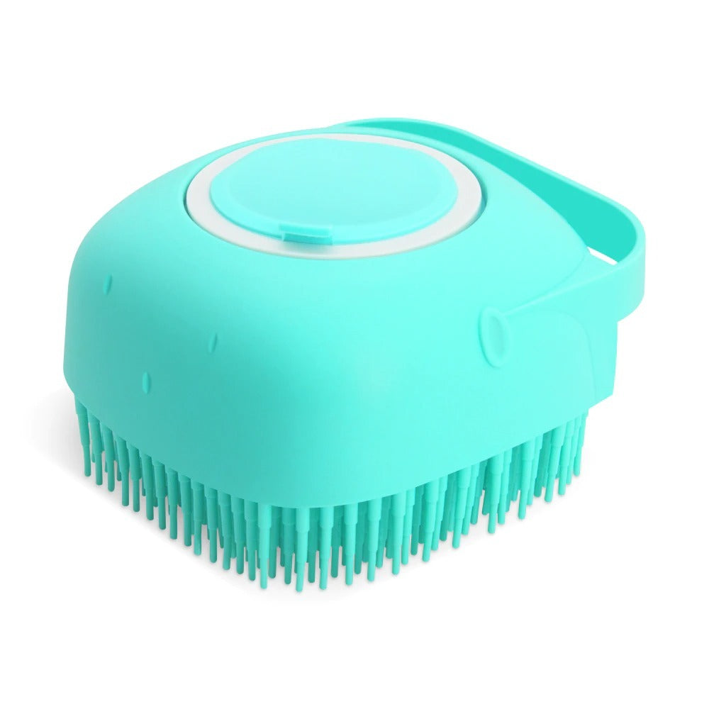 Silicone Pet Shampoo Brush - 2-in-1 Massage Grooming Tool for Dogs & Cats
