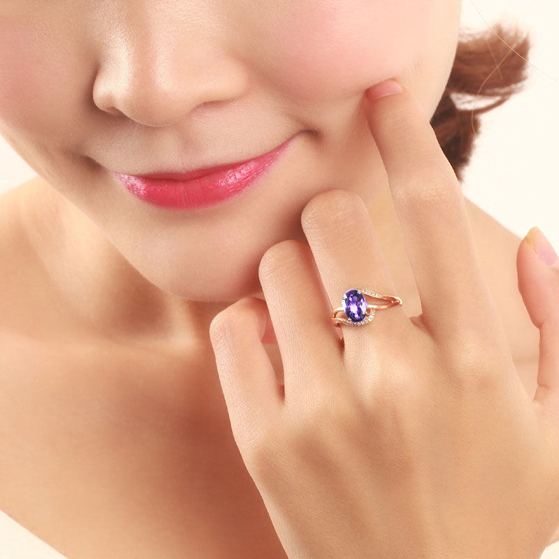 High-end Sophisticated 18K Rose-gold Plated Ring For Women