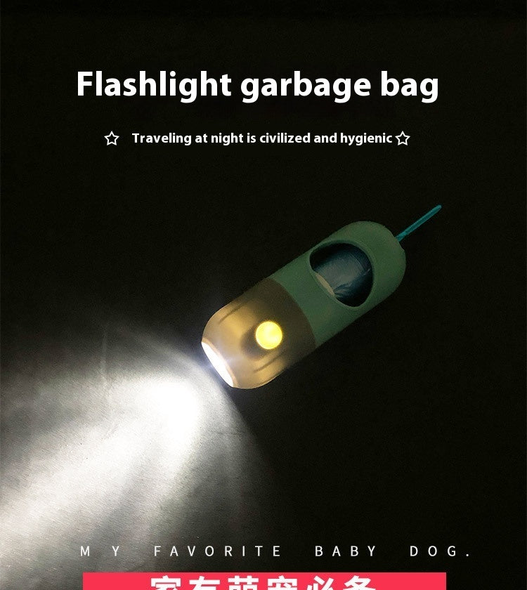 LED Dog Waste Bag Dispenser with Light - Poop Bag Holder