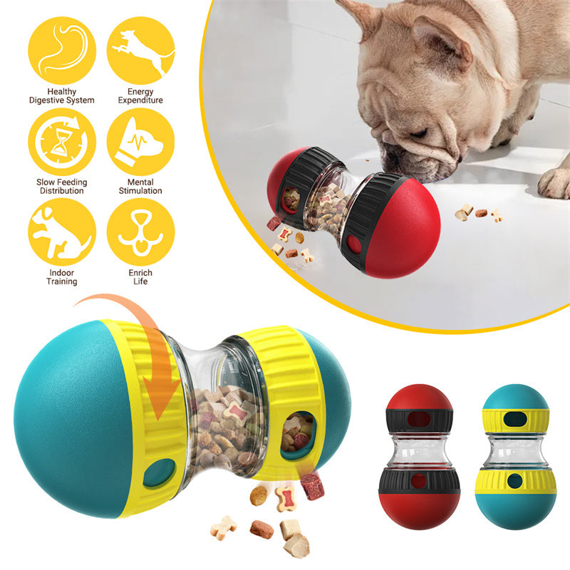 Smart Wobble Ball Dog Treat Dispenser | Interactive Puzzle Toy & Brain Trainer