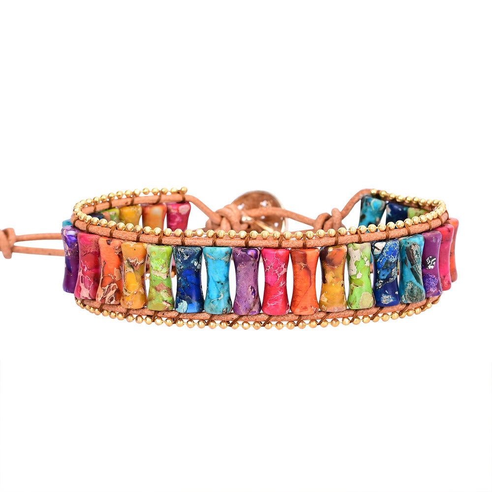 Bohemian Niche Colorful Crystal Bracelet For Women