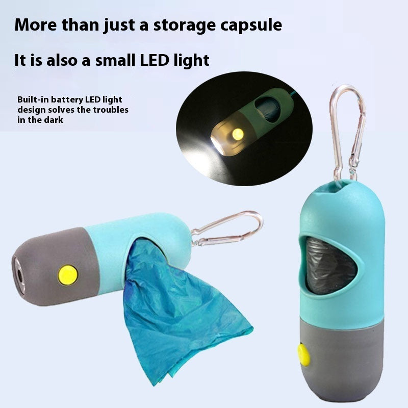 LED Dog Waste Bag Dispenser with Light - Poop Bag Holder