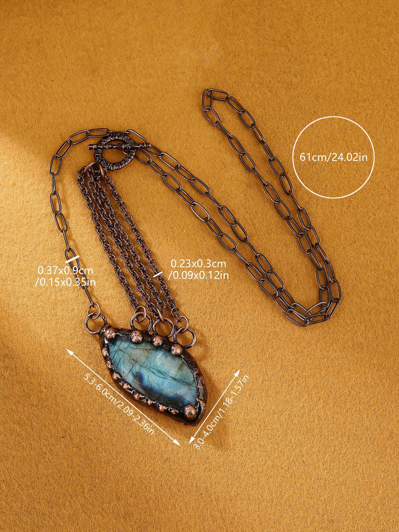 Antique Bronze-Plated Pendant Multi-Layer Necklace For Women