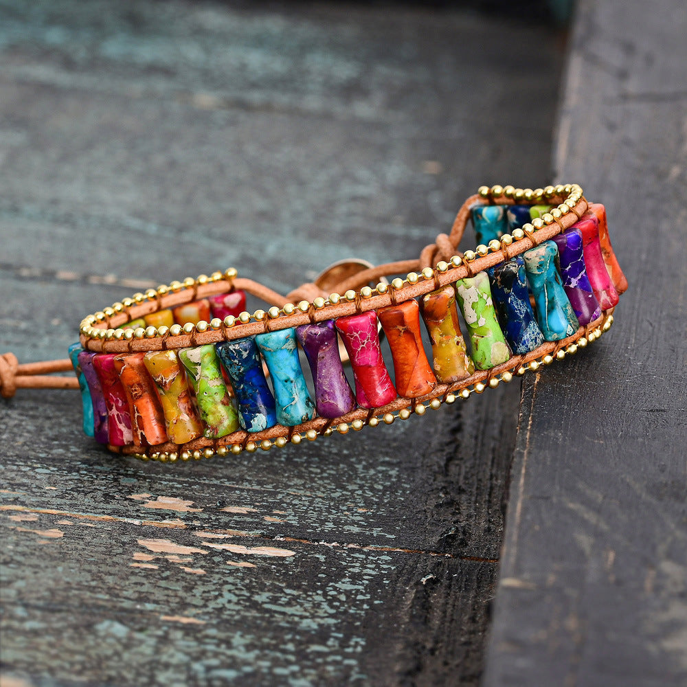 Bohemian Niche Colorful Crystal Bracelet For Women