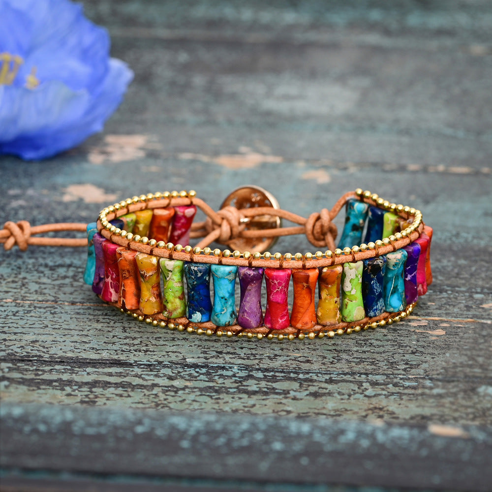 Bohemian Niche Colorful Crystal Bracelet For Women