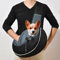 Small Dog Sling Carrier - Hands-Free Crossbody Pet Bag for Toy Breeds