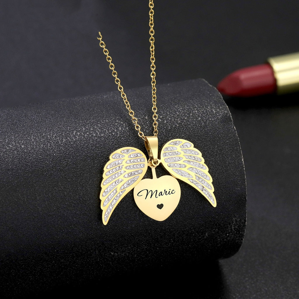 Custom Laser-cut Stainless Steel Necklace