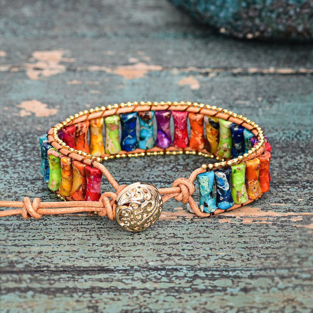 Bohemian Niche Colorful Crystal Bracelet For Women