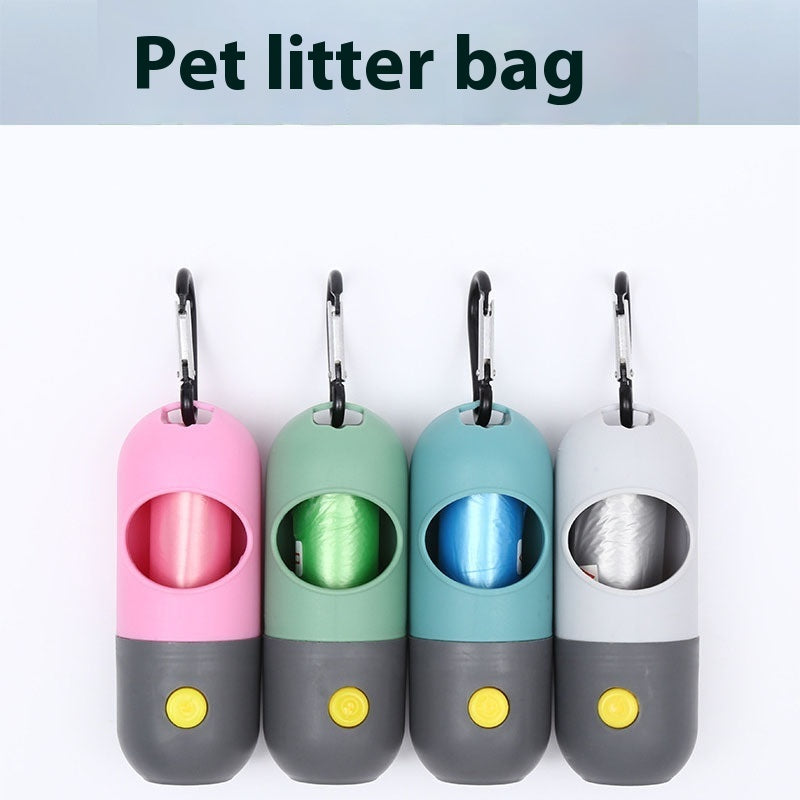 LED Dog Waste Bag Dispenser with Light - Poop Bag Holder