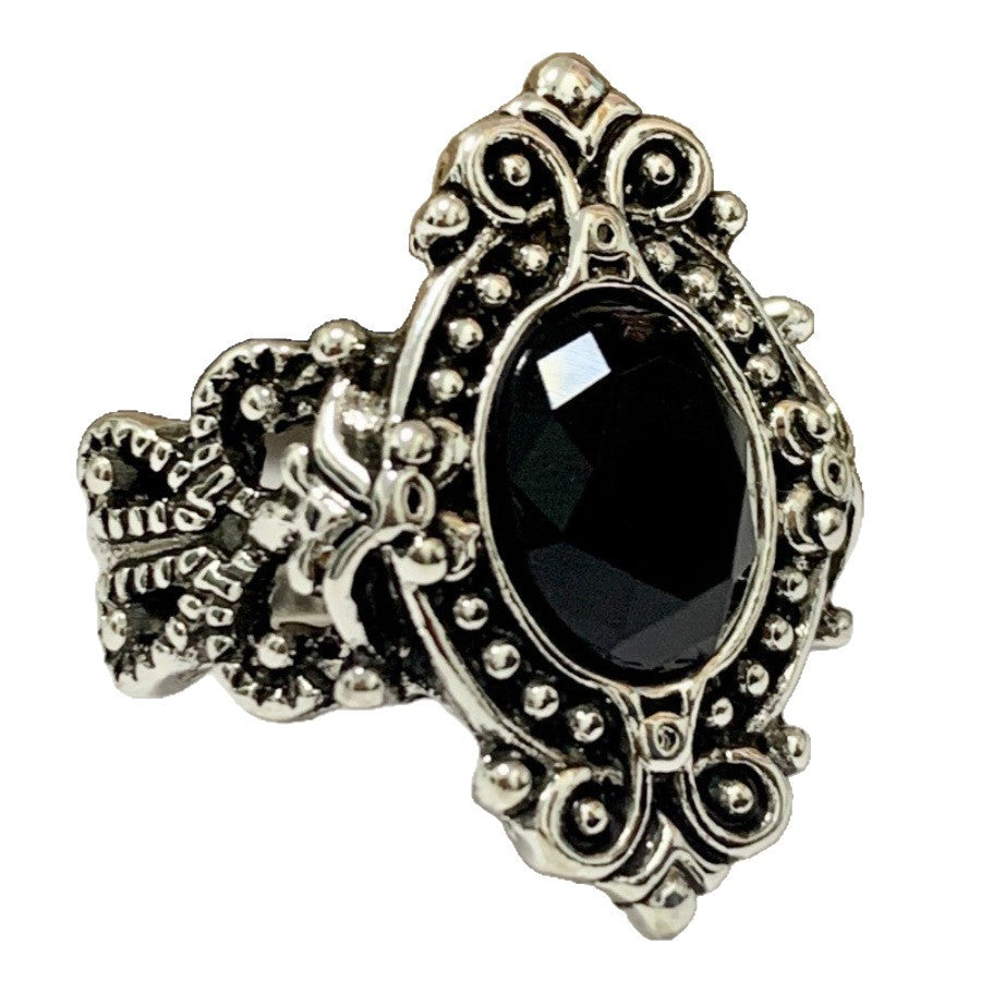European And American-style Vintage Silver-plated Ring