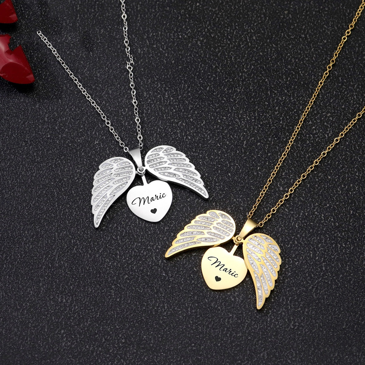 Custom Laser-cut Stainless Steel Necklace