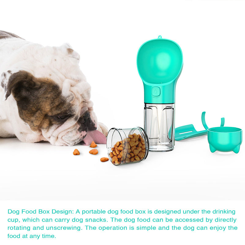 Portable Dog Water Bottle - 3-in-1 Travel Hydration & Waste Bag Dispenser