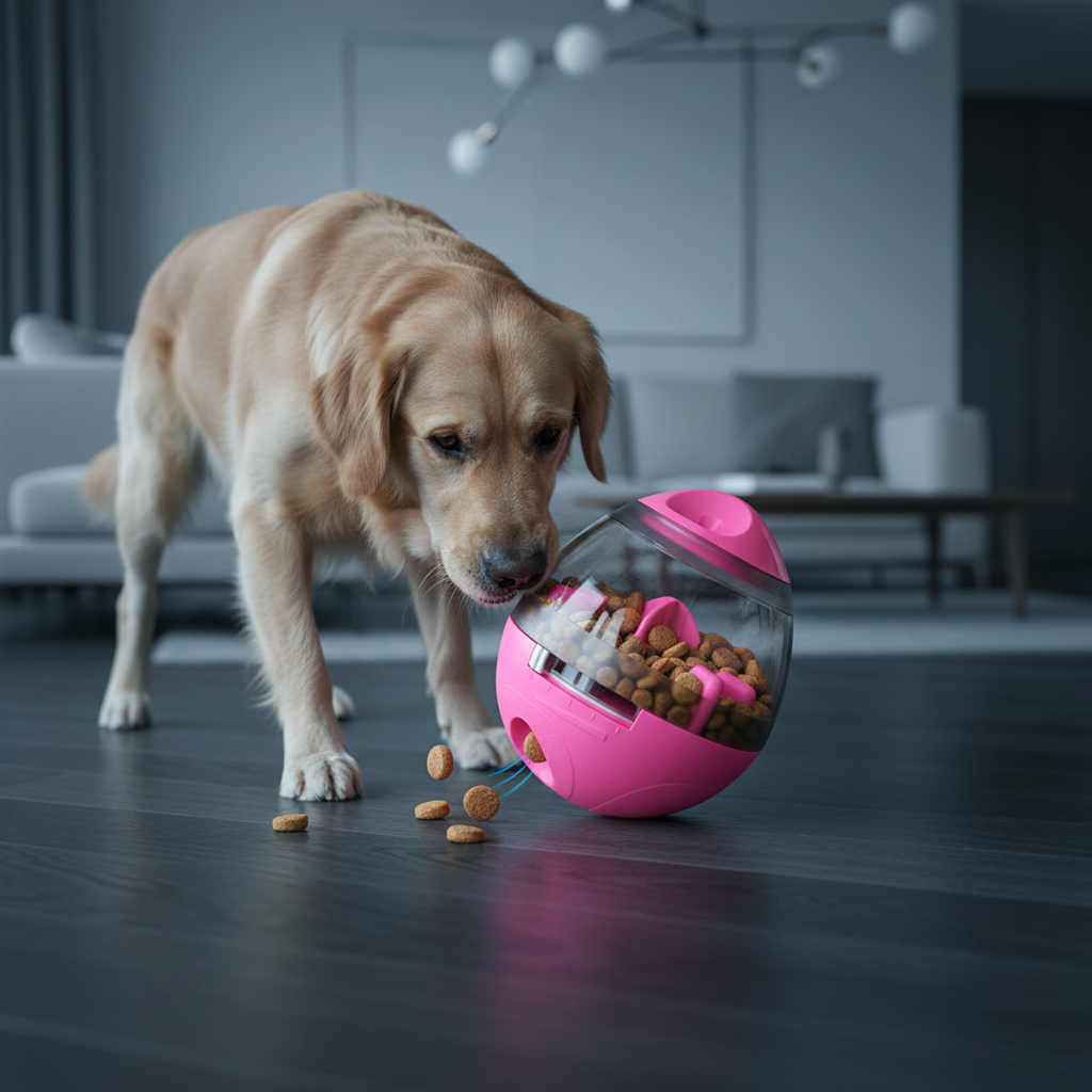 Interactive Pet Food Dispenser in Action