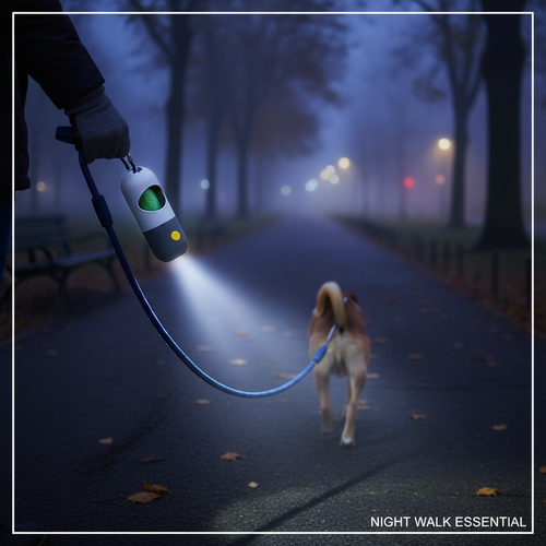 LED宠物便便袋分配器场景化产品图