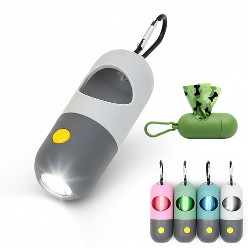 纯白背景LED宠物便便袋分配器